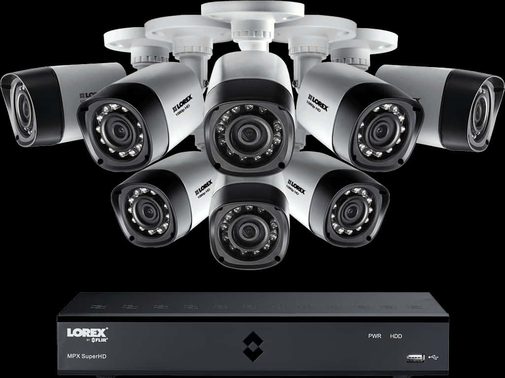 Hd 1080p Camera System With 8 Cameras And 1tb Hard - Lorex 8 Camera, Hd Png Download