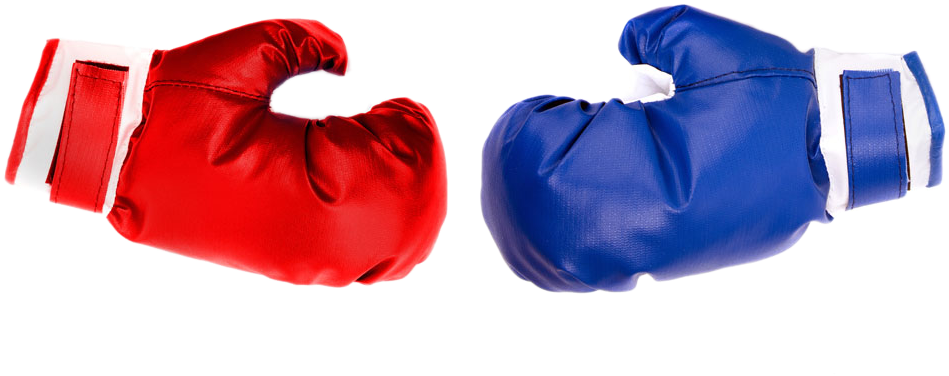 A Red And Blue Boxing Gloves