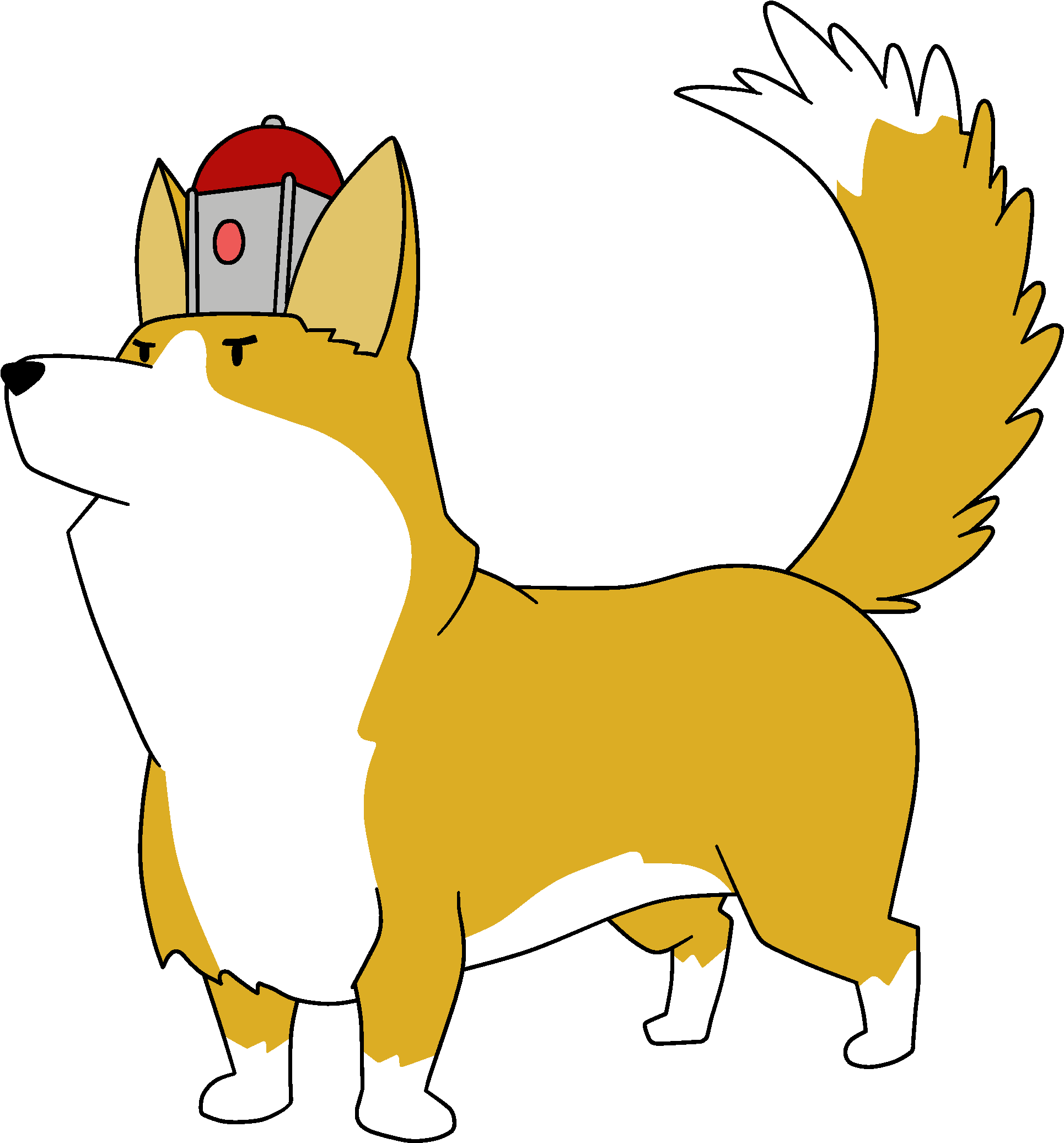 A Cartoon Of A Dog With A Hat On