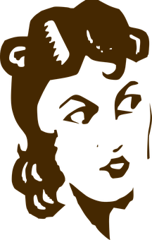 A Silhouette Of A Woman's Face