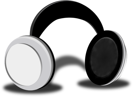 A Pair Of Headphones On A Black Background