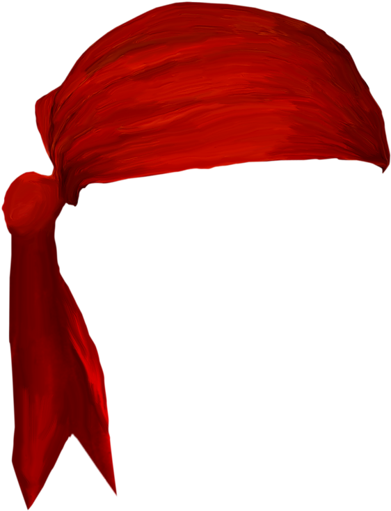 A Red Scarf On A Black Background