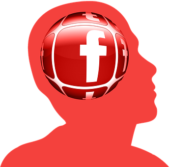 A Red Silhouette Of A Person With A Logo On It
