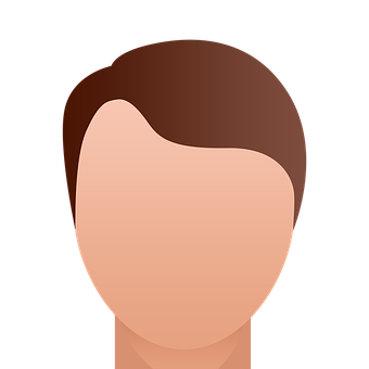 A Person's Face With Short Brown Hair