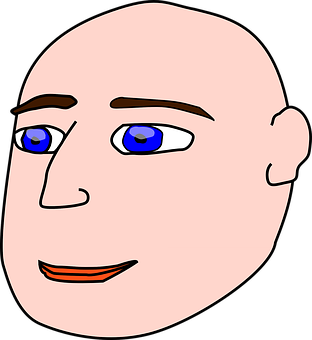 A Cartoon Of A Man's Face