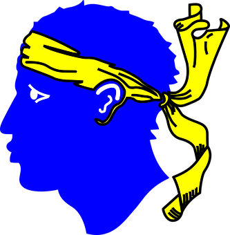 A Blue Head With Yellow Ribbon