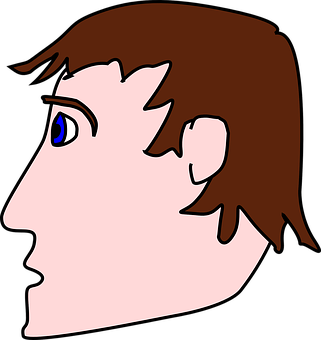 A Cartoon Of A Man's Face