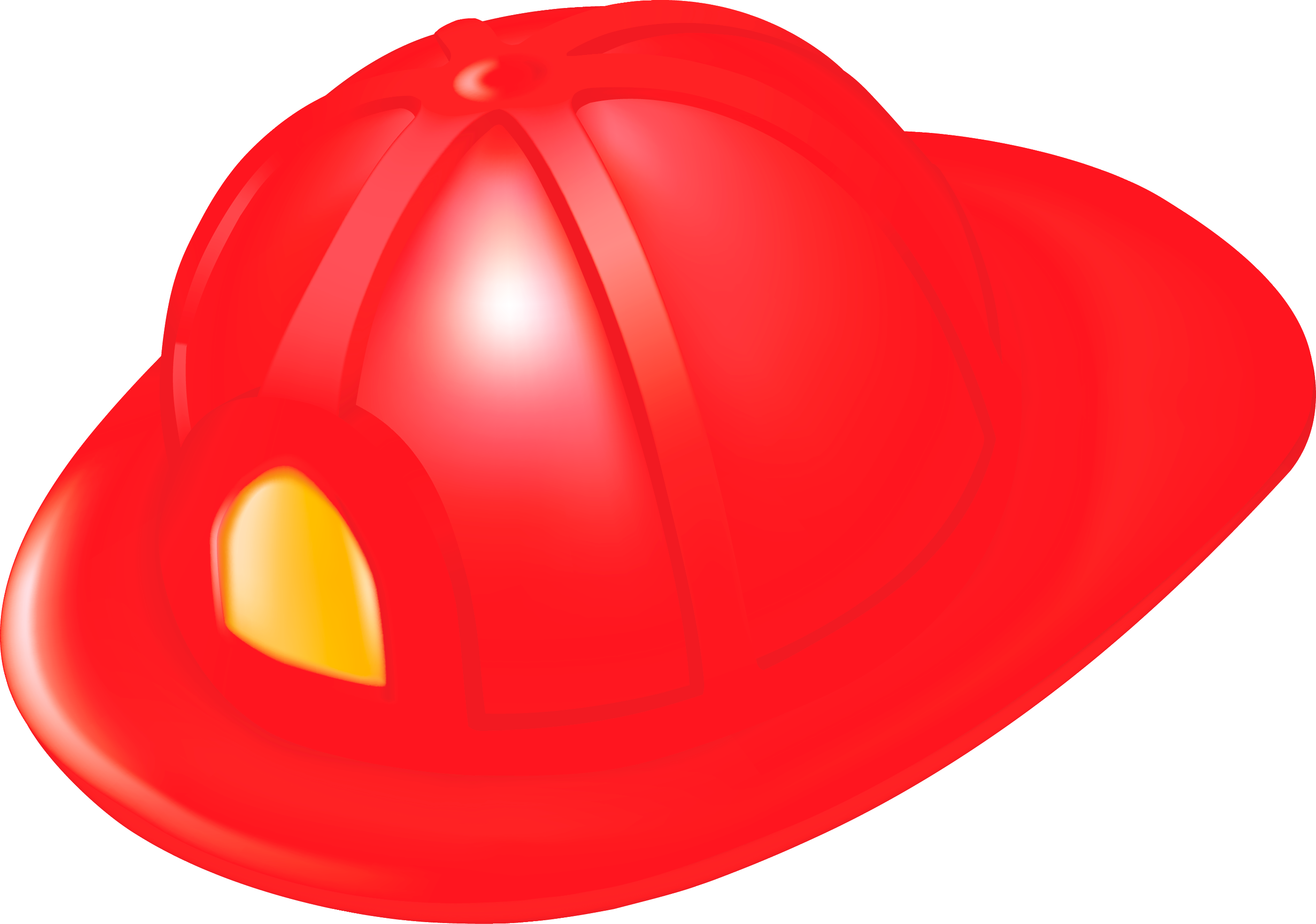 A Red Hat With A Yellow Center
