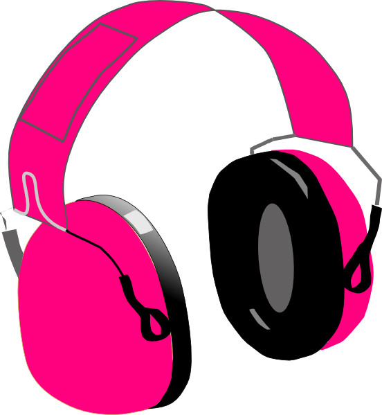A Pink Headphones With Black Straps