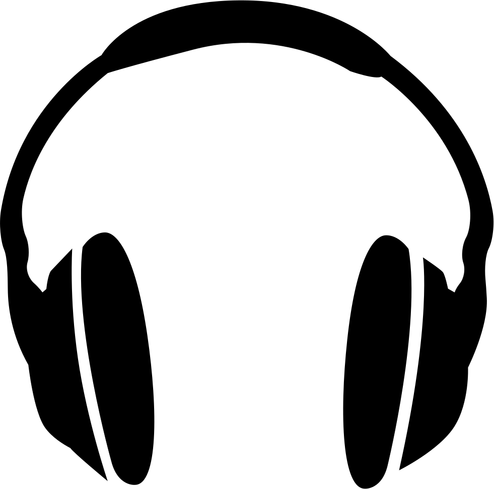 A Black Outline Of A Headphone