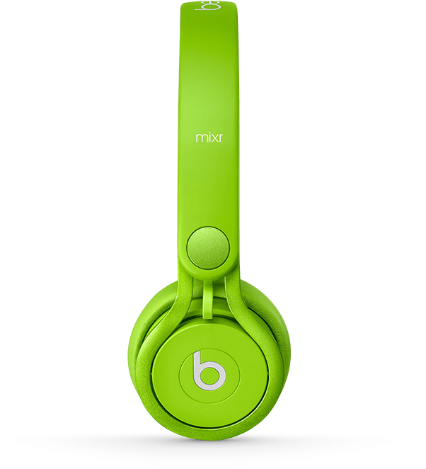 A Green Headphones On A Black Background