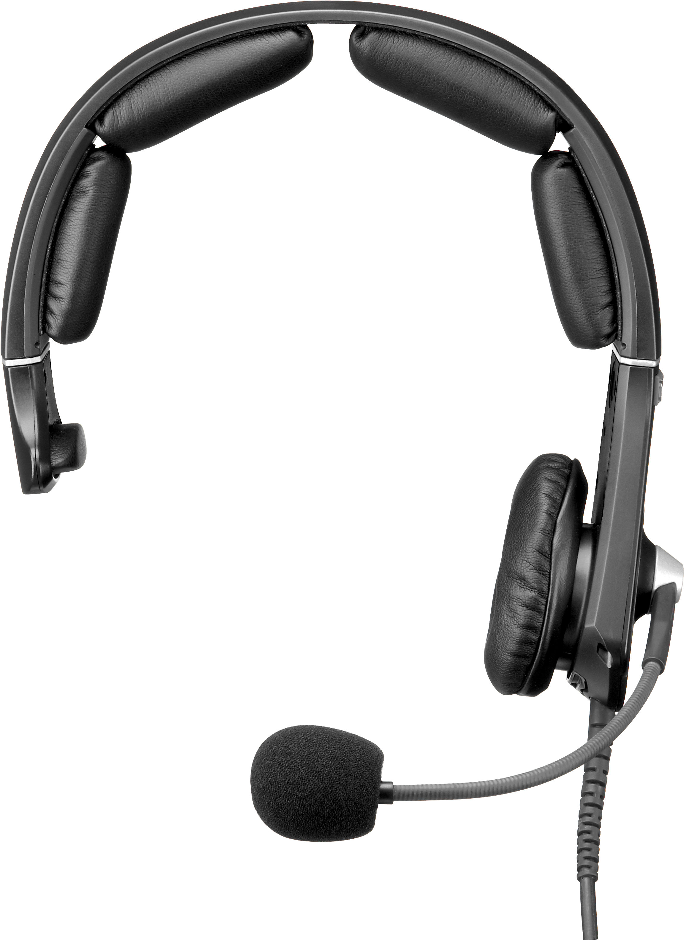 A Black Headphones With A Microphone