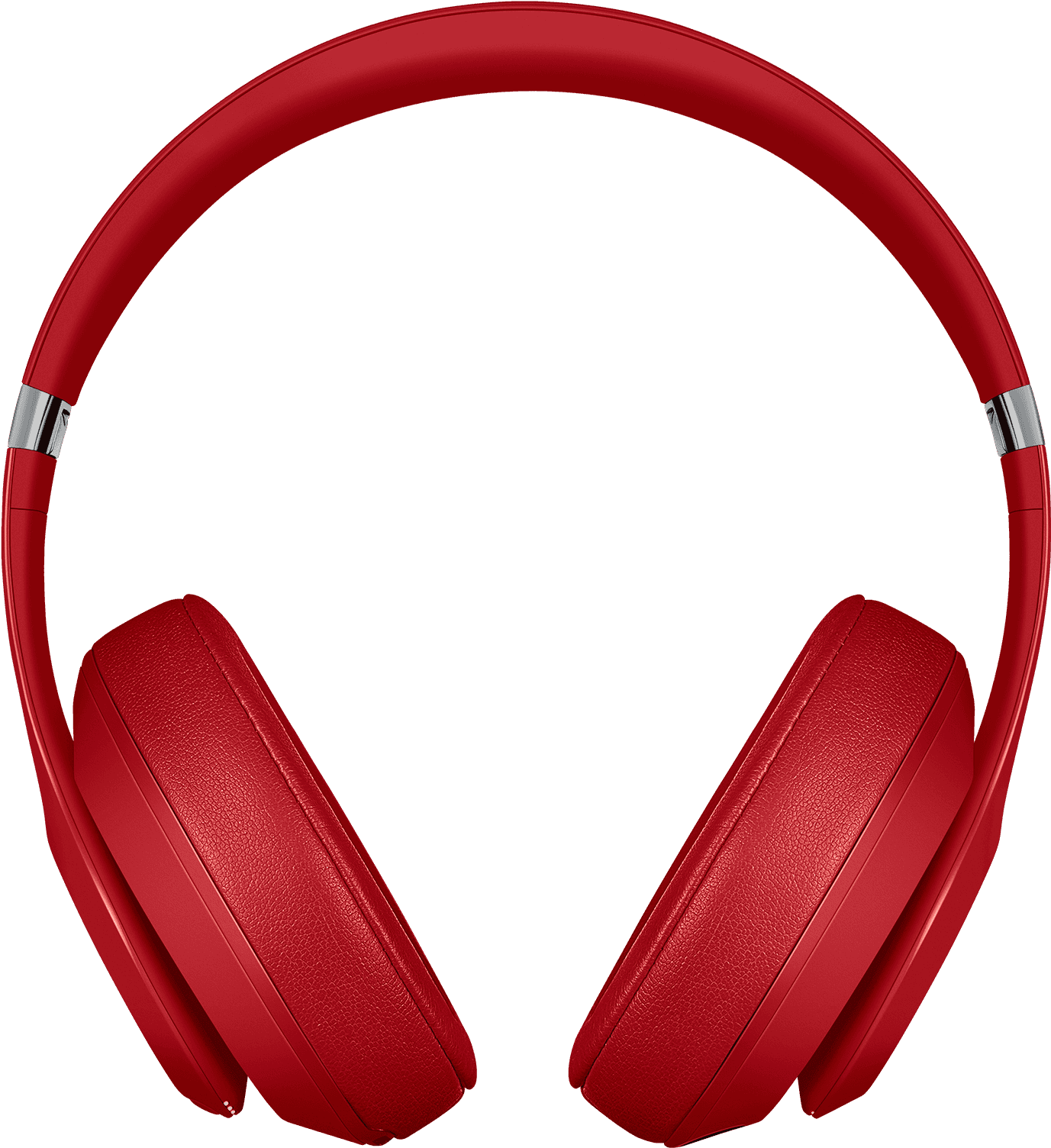 A Red Headphones On A Black Background