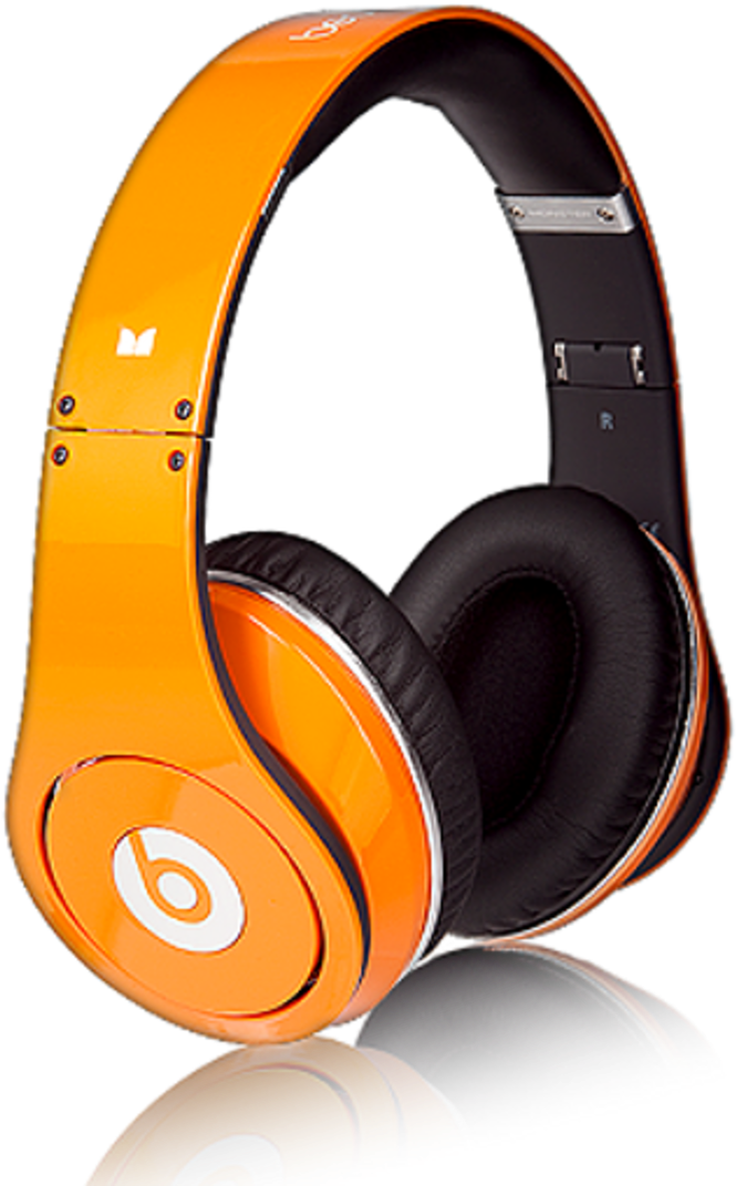 A Pair Of Orange And Black Headphones