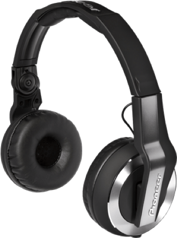 Black And Silver Pioneer Headphone