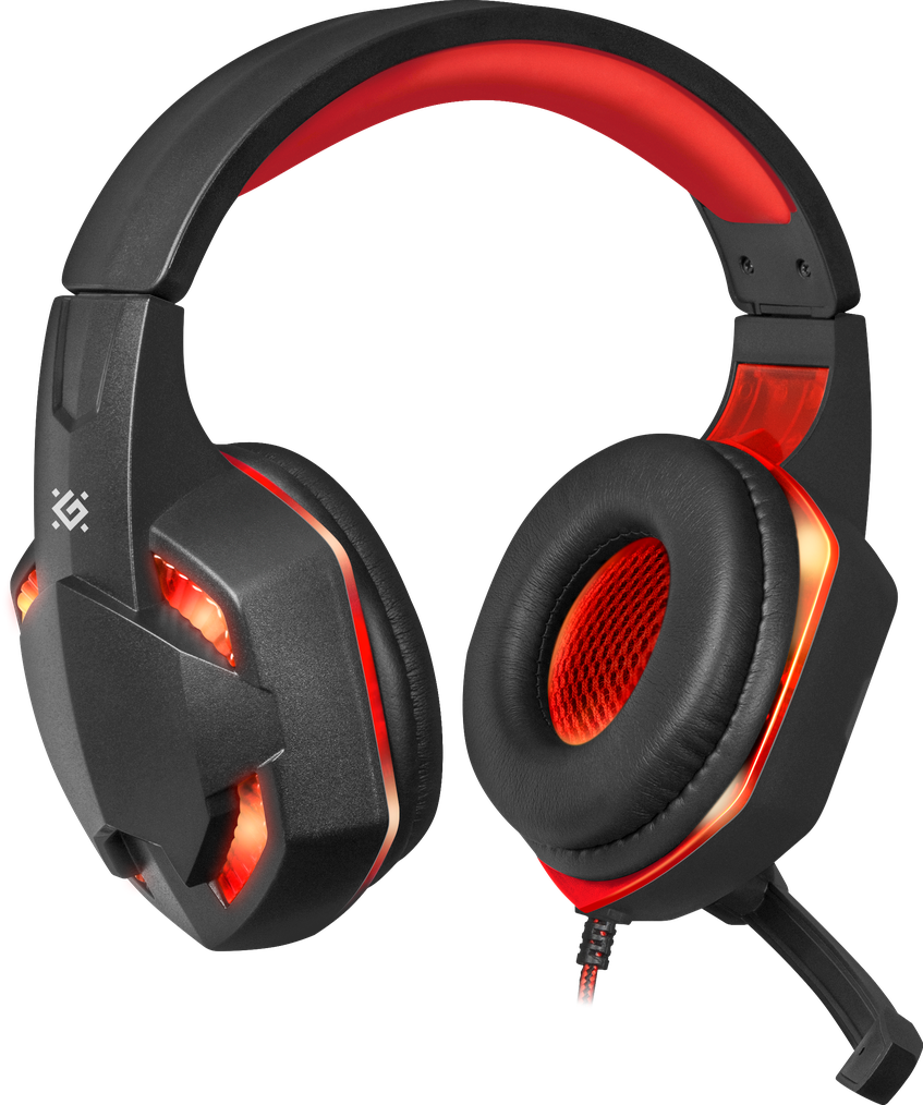 A Pair Of Black And Red Headphones