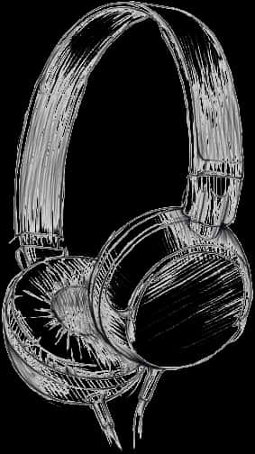 A Drawing Of A Pair Of Headphones