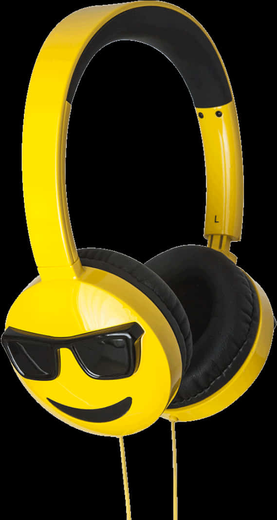 A Yellow Headphones With Sunglasses