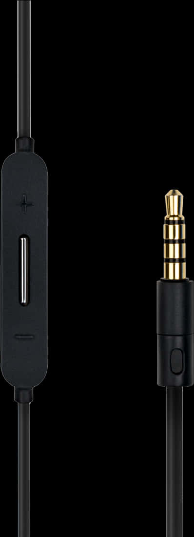 A Close-up Of A Black And Gold Audio Jack