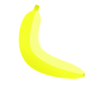A Yellow Banana On A Black Background