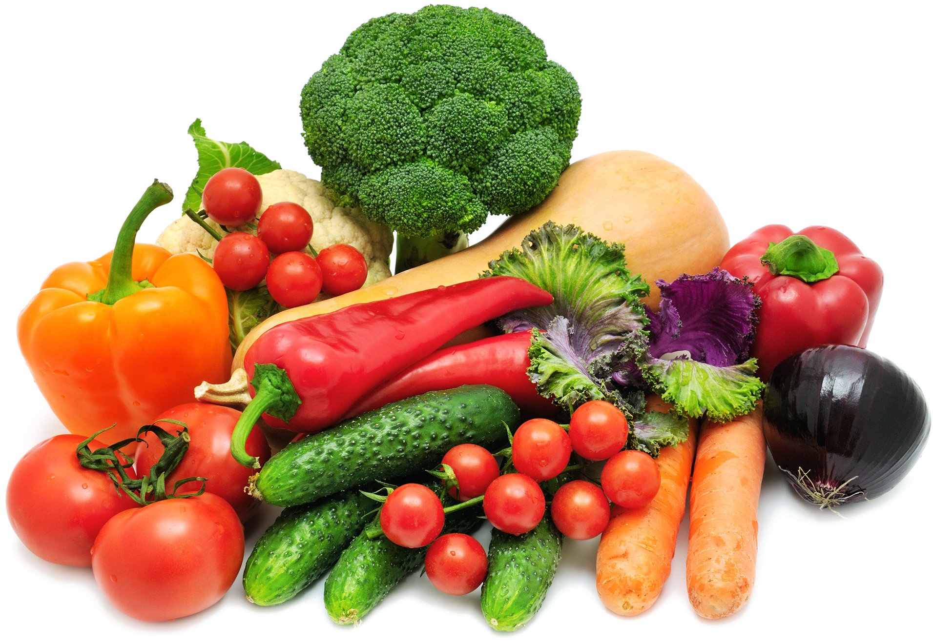 A Group Of Vegetables On A Black Background