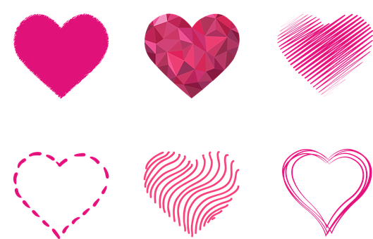 A Collection Of Pink Hearts