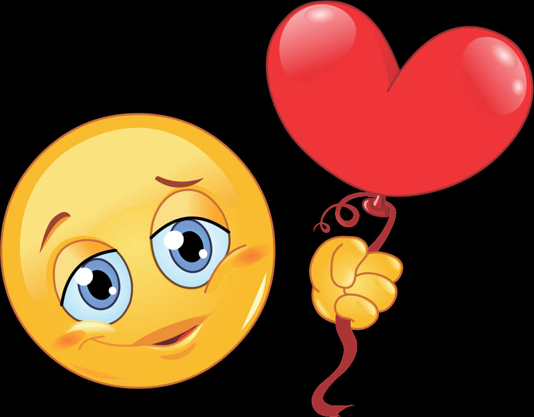 Love Emoji With Balloon