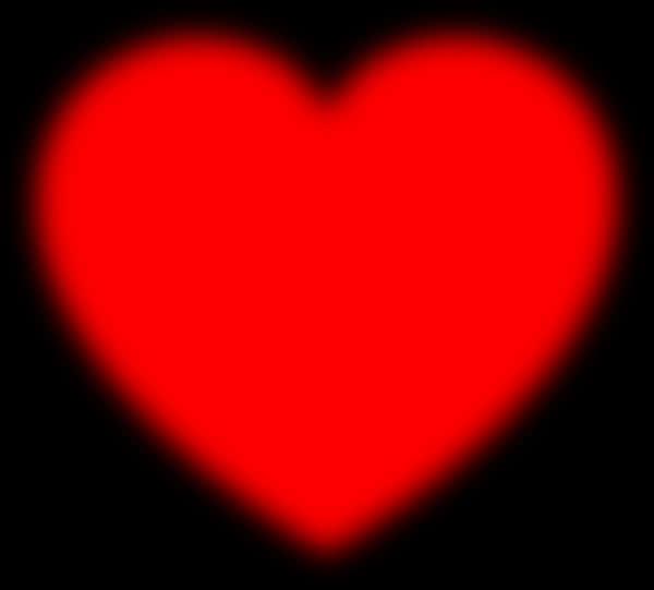 A Red Heart With Black Background