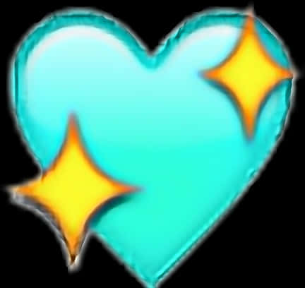 A Blue Heart With Yellow Stars