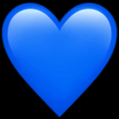 A Blue Heart On A Black Background