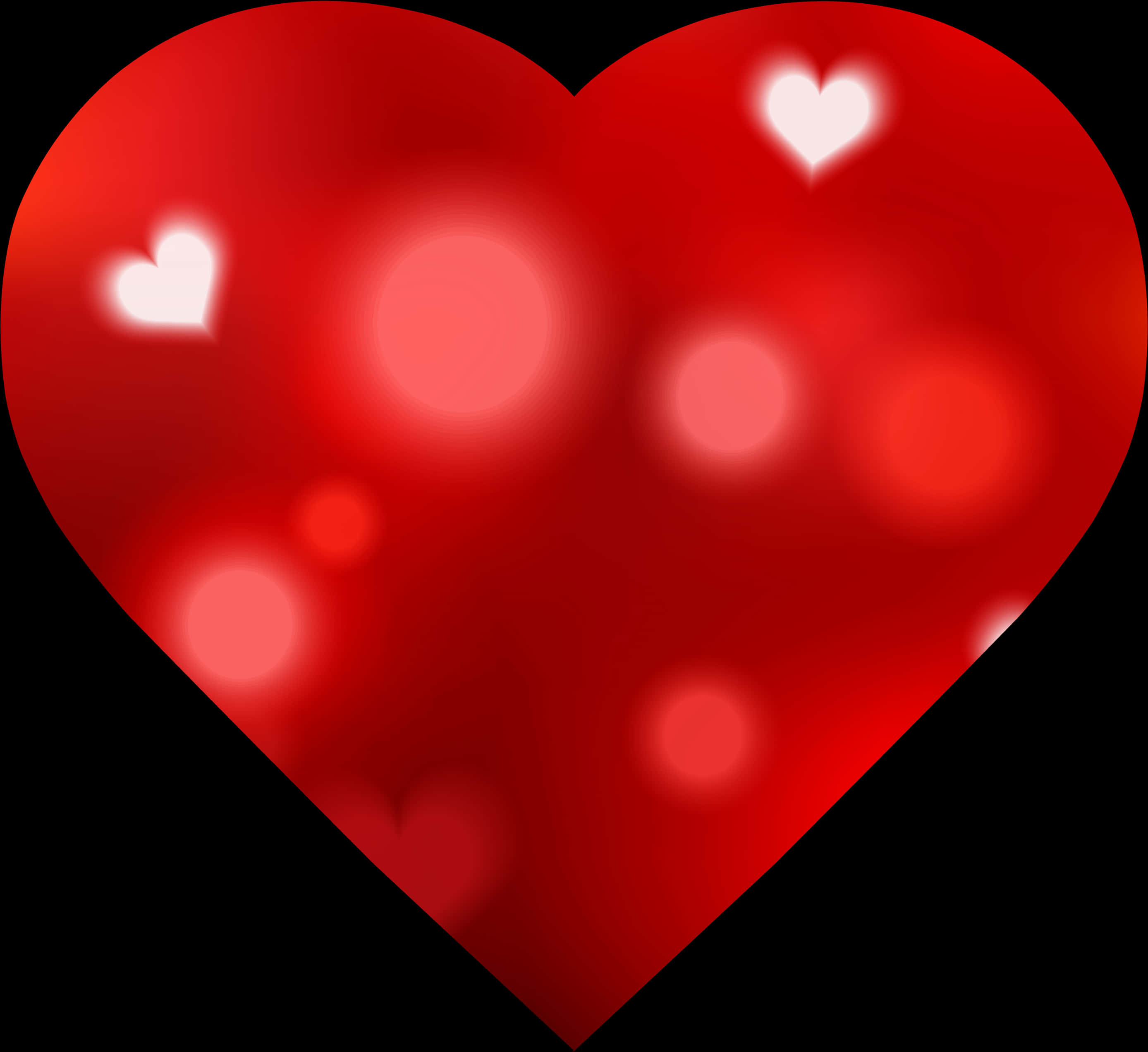 A Red Heart With White Hearts