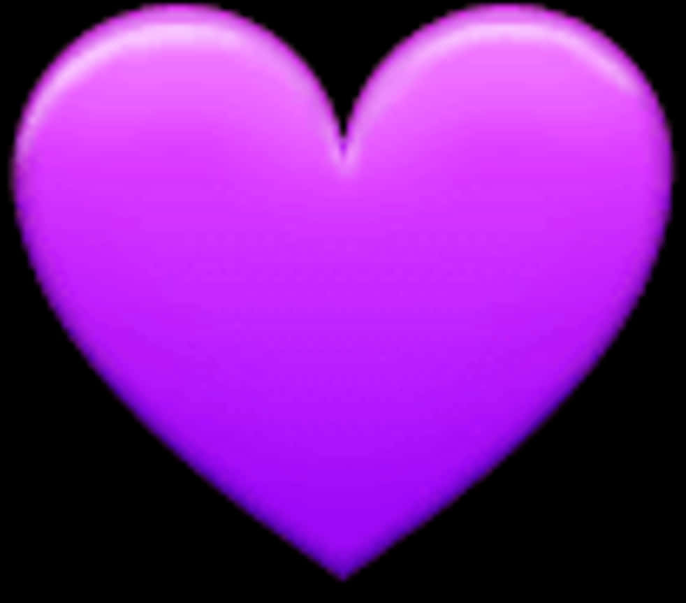 A Purple Heart On A Black Background
