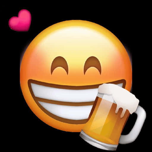 A Yellow Smiley Face Holding A Beer
