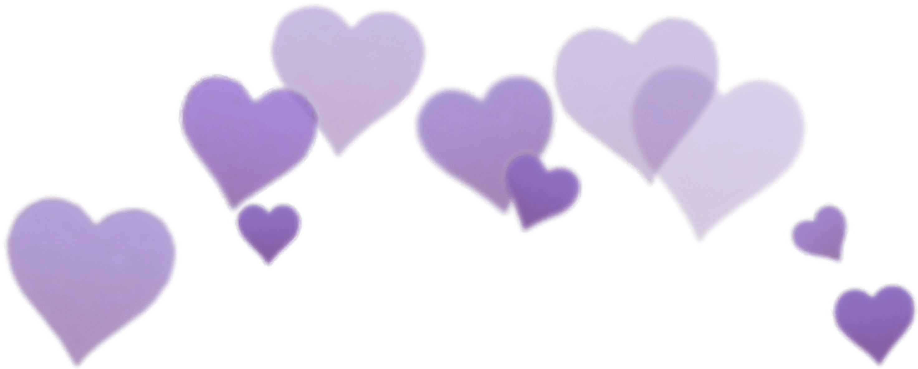 Purple Hearts On A Black Background
