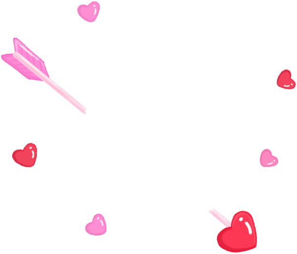 A Pink Heart And Arrow