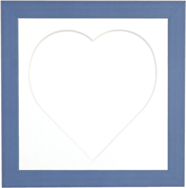 A Black Heart In A Blue Frame