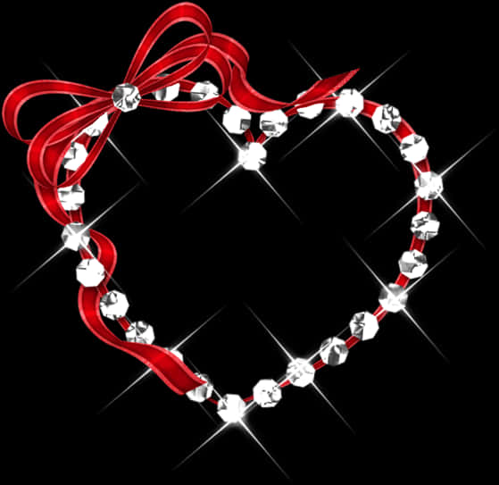 Clear Crystal Heart Hd With Ribbon