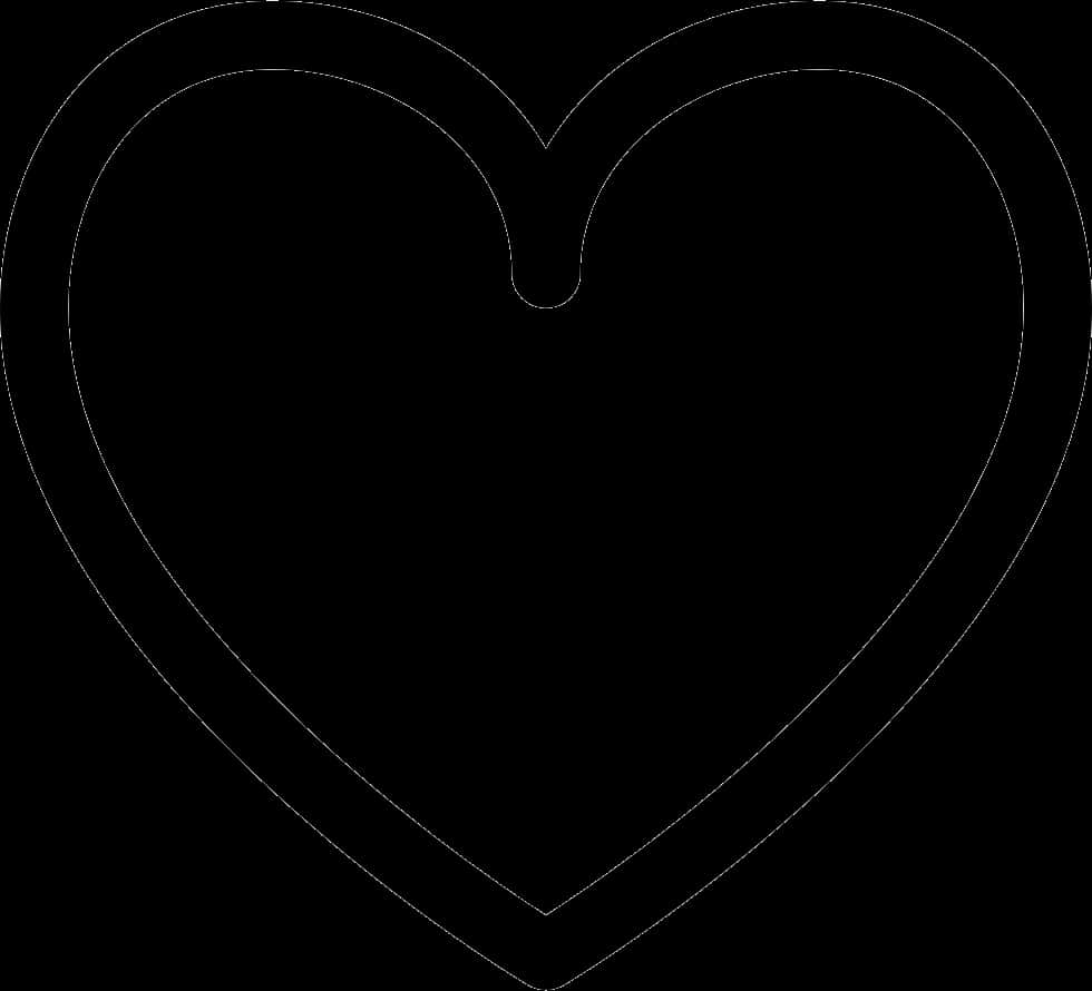Thick Black Outline Of Heart Hd