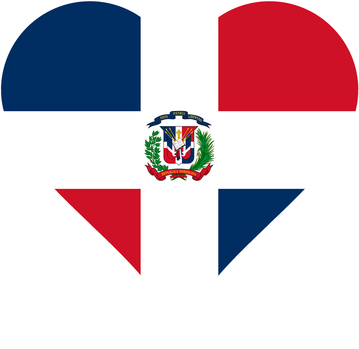 Heart, Love, Dominican Republic, Island, Antilles - Happy Independence Day Dominican Republic, Hd Png Download