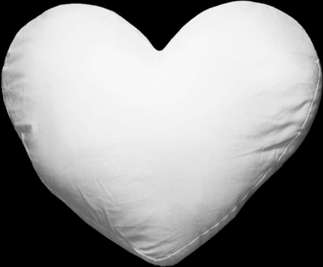 A White Heart Shaped Pillow