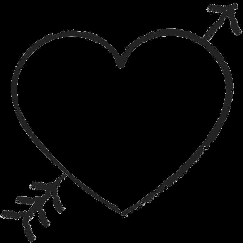A Heart With An Arrow Drawn On It