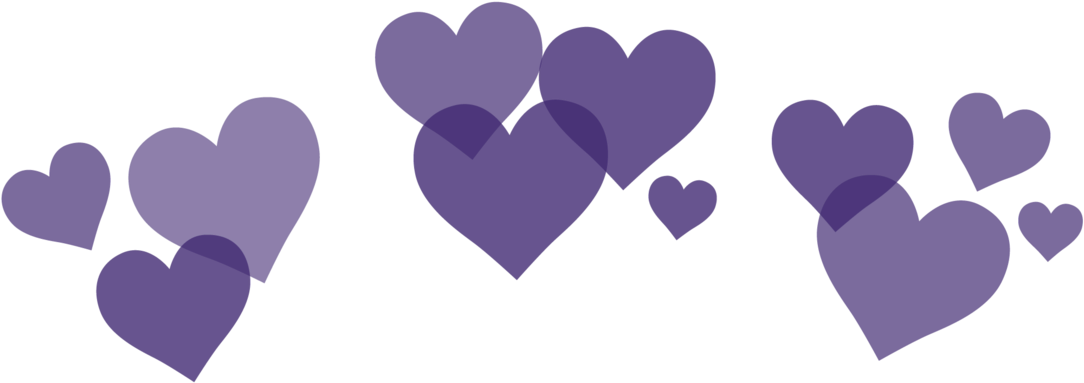 Dark Purple Heart Crown
