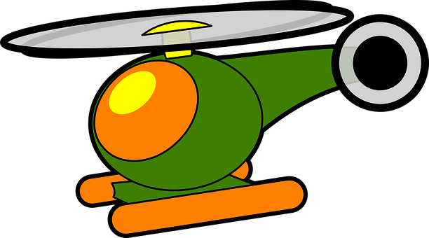 A Cartoon Of A Helicopter