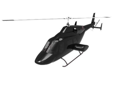 A Black Helicopter With A Black Background