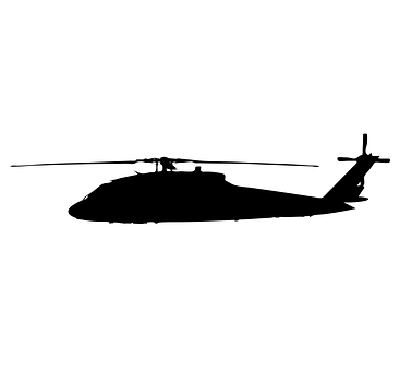 A Silhouette Of A Helicopter