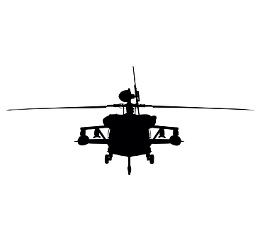 A Silhouette Of A Helicopter