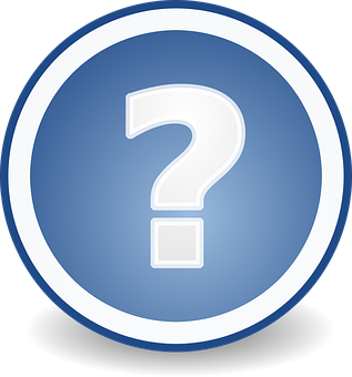 A Blue And White Question Mark