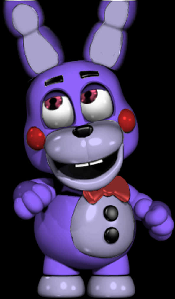 A Cartoon Character Of A Purple Bear