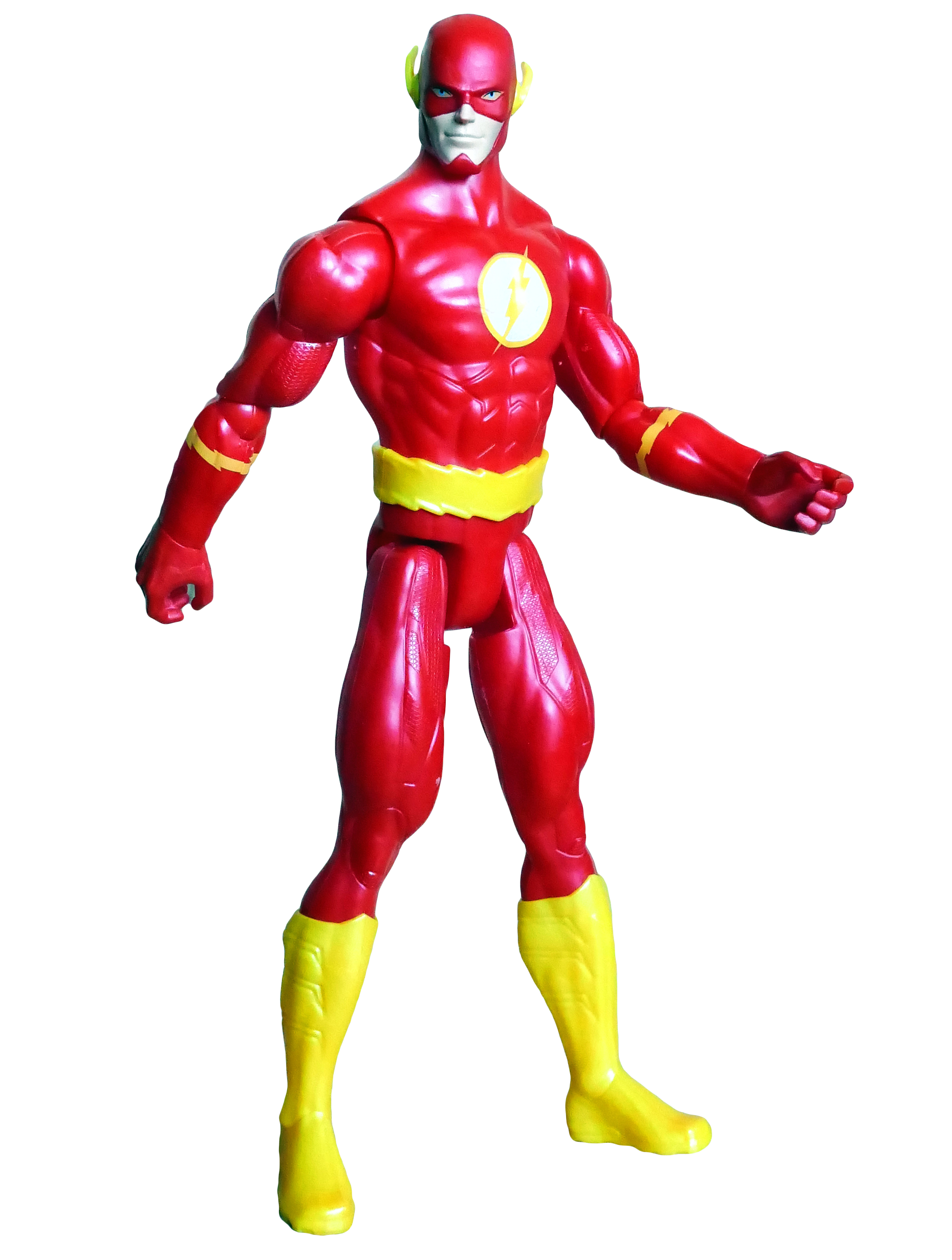 A Red And Yellow Superhero Action Figure