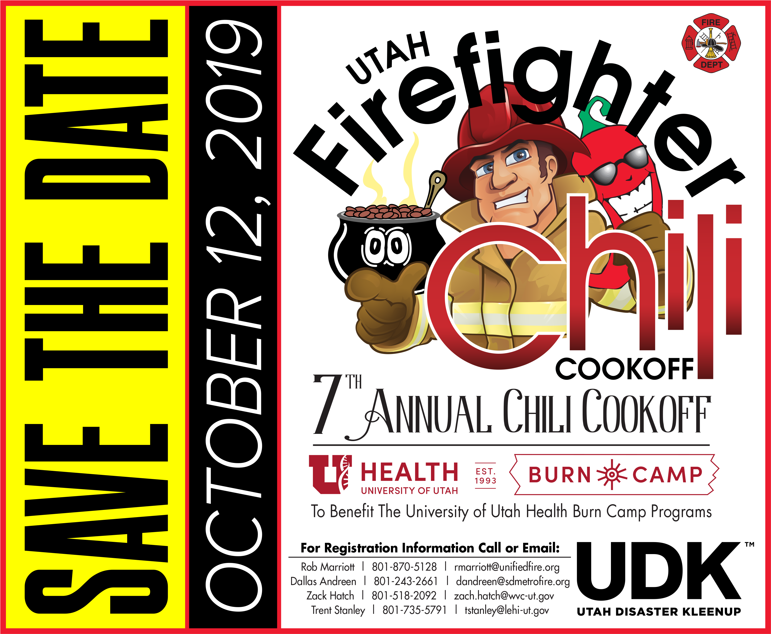 Hero Chili Cookoff Graphic - Utah Firefighter Chili Cook Off, Hd Png Download